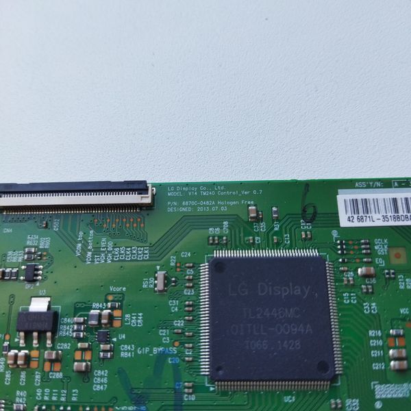 Плата T-con 6870C-0482A 6871L-3518B до Toshiba 42L4753DB, Б/в T1/27 фото