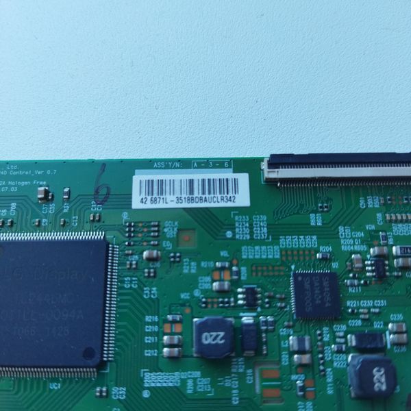 Плата T-con 6870C-0482A 6871L-3518B до Toshiba 42L4753DB, Б/в T1/27 фото