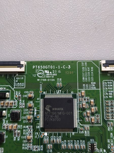 Плата T-con PT650GT01-1-C-3 до телевізора Toshiba 65QF5D53DB, Б/в T1/175 фото