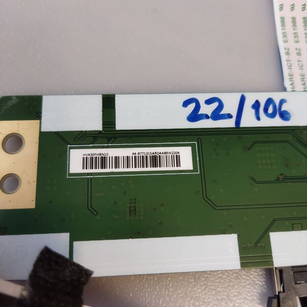 Плата T-con 47-6021131 HV430FHBN10 Boe B03904EE0003Bдо телевізора Polaroid P43FP0118A, Б/в T1/72 фото