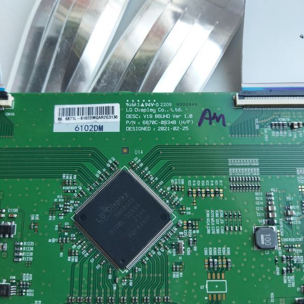 Плата T-con 6870C-0834B 6871-6102D до LG 86NANO766QA, Б/в T1/7 фото