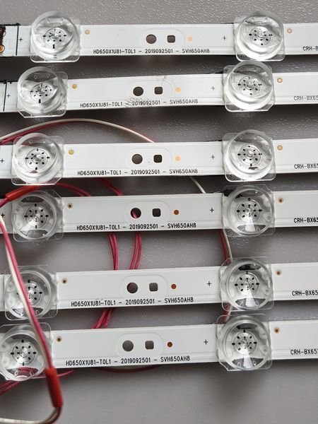 Комплект LED підсвітки HD650X1U81, 2019092501, SVH650AH8 до Hisense 65A7300FTUK, Б/в Оригінал BL1/34 фото