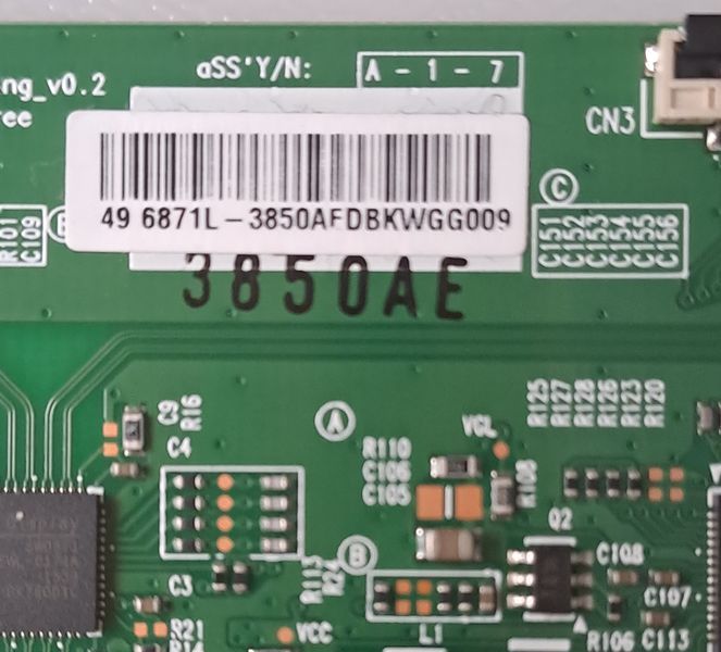 Плата T-con 6870C-0532B 6871L-3850A до телевізора Toshiba 49", Б/в T1/131 фото
