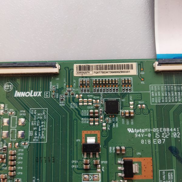 Плата T-con Innolux IN8206A EARDK4570 до телевізора Panasonic TX-50DX750B - Пошкоджена / Під відновлення T1/88 фото