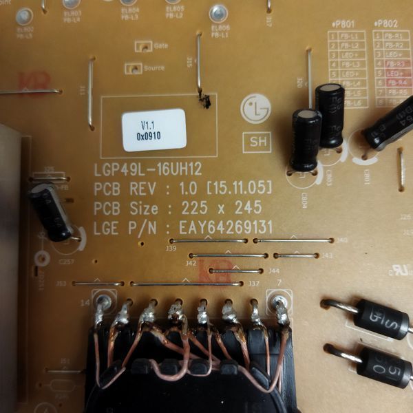Блок живлення PSU EAY64269131 LGP49L-16UH12 до LG 49UH850V, Б/в 1L/33 фото