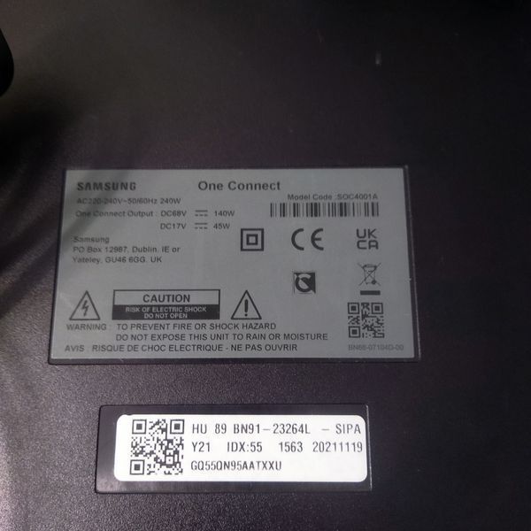 Модуль One Connect Smart Hub SOC4001A BN91-23264L до Neo QLED 4K телевізора Samsung QE55QN95AAT, Б/в 2180828494 фото
