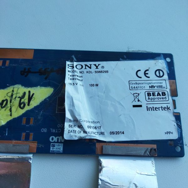 Плата T-con T500HVN08.0 ctrl bd 50t20-c00 до Sony KDL-50W829B, Б/в T1/43 фото