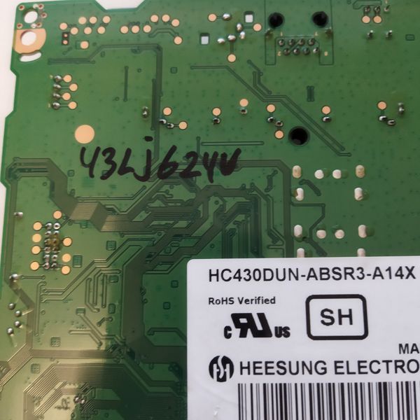 Плата Main EAX67129604 до телевізора LG 43lj624v, Б/в 23/2 фото