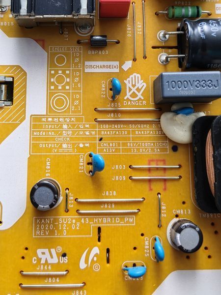 Блок живлення PSU Kant_SU2E_43 BA43FA130 до телевізора Samsung UE43AU7100K, Б/в 3S/10 фото